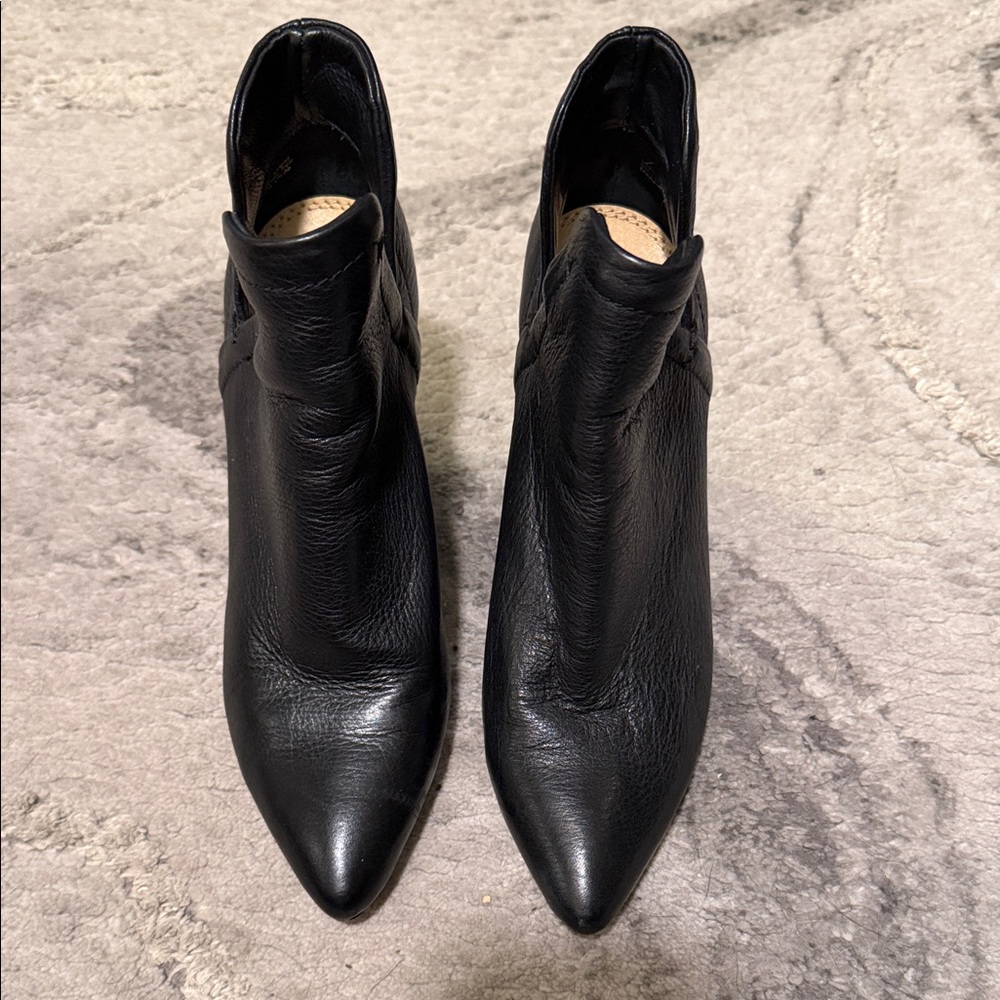 Splendid Black Leather Ankle Booties